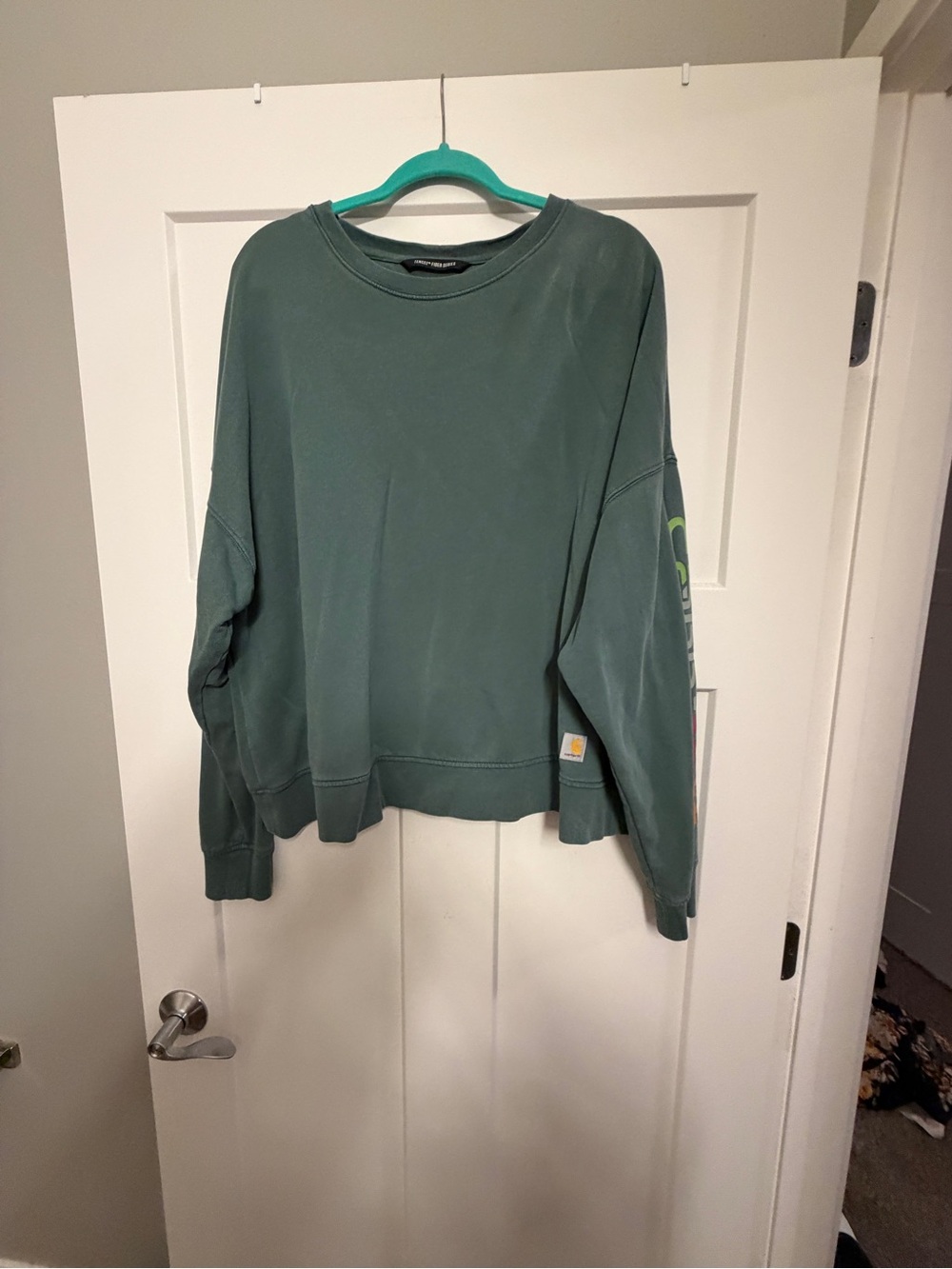 Carhartt Washed Teal Crewneck Sweater